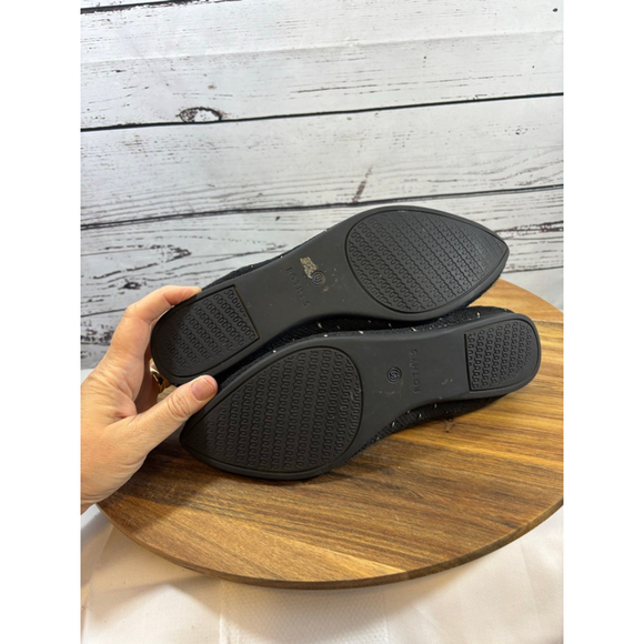 Women's Rothy's Black White Polka Dot The Point Flats Size 10.5 - Picture 11 of 13